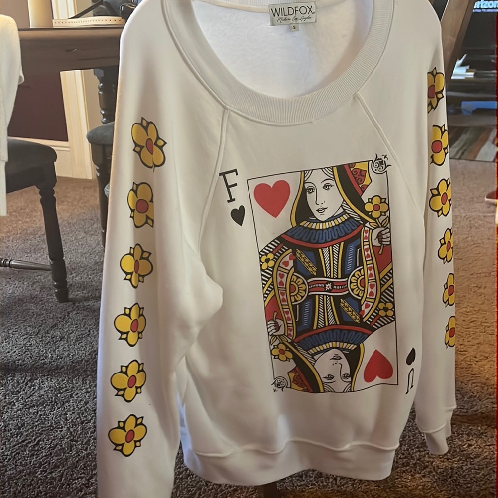 Queen of hearts wild fox sweatshirt
